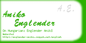 aniko englender business card